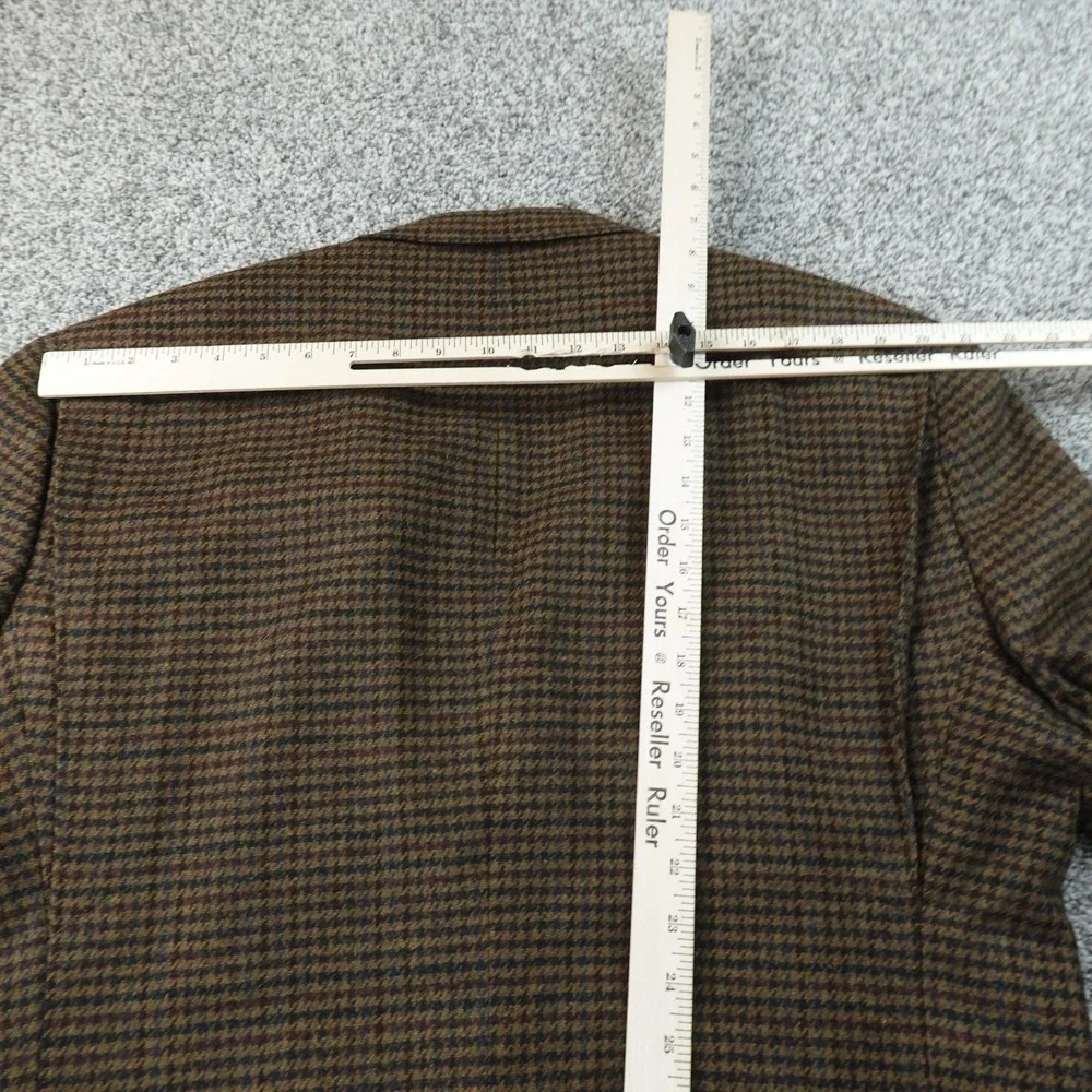 VTG Hart Schaffner Marx Blazer Mens 43L Brown Wool Tweed Sport Coat Jacket USA